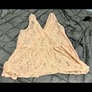 2X Pink Lace Tank